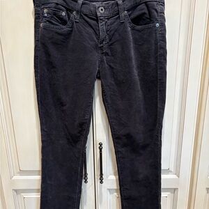 Ag Adriano Goldschmied Charcoal Corduroy Slim Straight Pants